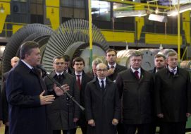 Виктор Янукович на ОАО "Турбоатом"