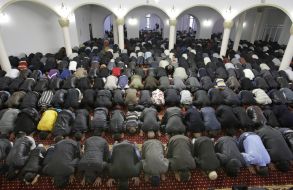Muslims during prayer