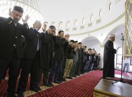 Muslims during prayer