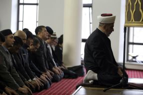 Muslims during prayer