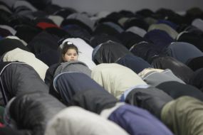 Muslims during prayer