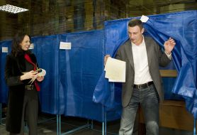 Vitali Klitschko and Natalia Klitschko