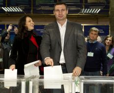 Vitali Klitschko and Natalia Klitschko