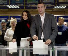 Vitali Klitschko and Natalia Klitschko