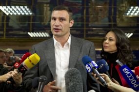 Vitali Klitschko and Natalia Klitschko