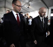 Aleksandr Turchinov and  Arseniy Yatsenyuk