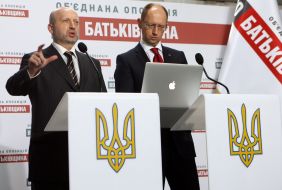 Aleksandr Turchinov and Arseniy Yatsenyuk