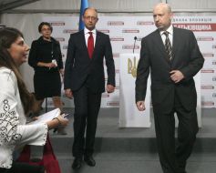 Aleksandr Turchinov and Arseniy Yatsenyuk