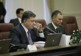 Petr Poroshenko and Yuriy Kolobov