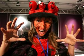 Participant of Halloween celebration