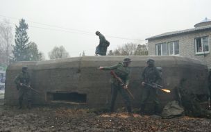 The participants of the military historical reconstruction