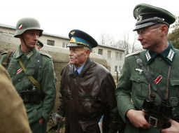 The participants of the military historical reconstruction