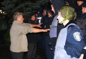 Special Forces Soldiers "Berkut" near courthouse