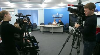 The press conference participants