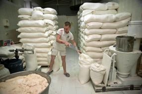 Sacks with a flour