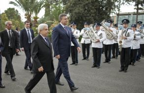 Dimitris Christofias and  Viktor Yanukovich