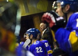 Players of the national team of Ukraine on hockey 