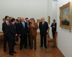 Nikolay Azarov , Alain Remy, Alain Tapie and Mikhail Kulinyak