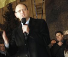 Arseniy Yatsenyuk and Oleg Tyagnibok