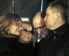 Arseniy Yatsenyuk, Valentin Nalivaychenko, Lyudmila Denisova and Aleksandra Kuzhel