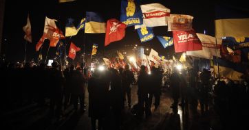 Participants of the mass meeting of opposition