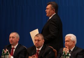 Viktor Yanukovich, Igor Kaletnik, Aleksandr Klimenko and Igor Kalinin