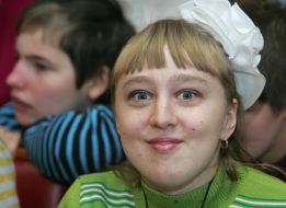 Pupil of Darnytsa boarding school for disabled children