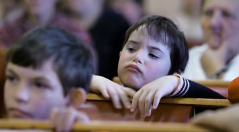 Pupil of Darnytsa boarding school for disabled children
