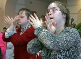 Pupils of Darnytsa boarding school for disabled children