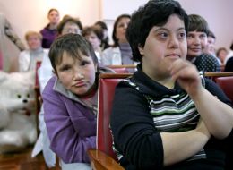 Pupils of Darnytsa boarding school for disabled children