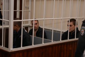 Yevgeniy Krasnoshchek, Maksim Prisyazhnyuk and Artem Pogosyan