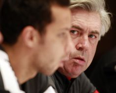 Carlo Ancelotti and Nene Anderson Luiz