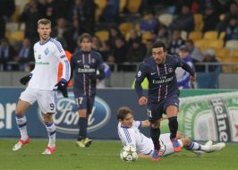 Andrey Yarmolenko, Ezekiel Lavezzi and Denis Garmash