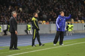 Oleg Blokhin and Carlo Ancelotti