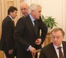 Nikolay Azarov, Vladimir Litvin and Aleksandr Lavrinovich