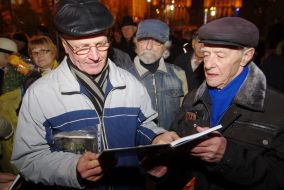 Men are considering a book