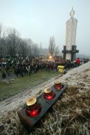Participants of action to the devoted memory of victims of Golodomor