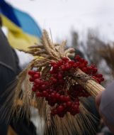 Composition with ears and viburnum