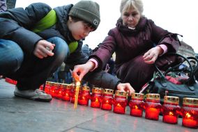 Participants of the measures devoted to memory of Golodomor victims