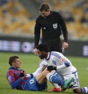 Lukman Haruna, Andrew Gitchenko and Yuriy Mozharovskiy