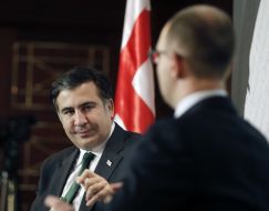 Mikhail Saakashvili and Arseniy Yatsenyuk
