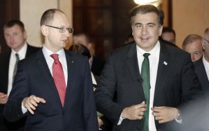 Mikhail Saakashvili and Arseniy Yatsenyuk