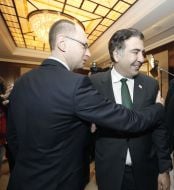Mikhail Saakashvili and Arseniy Yatsenyuk