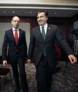Mikhail Saakashvili and Arseniy Yatsenyuk