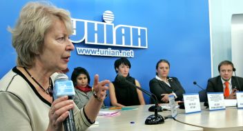 The press conference participants