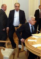 Vladimir Litvin, David Zhvaniya and Valentin Zaychuk