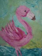 Work Daria Bezkostaya "Pink Flamingos"