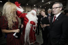 A man dressed as Santa Claus