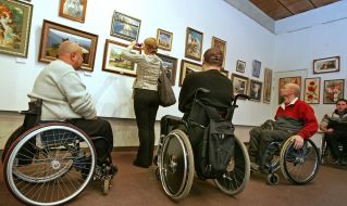 Visitors of exhibition