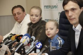 Igor Petryk, Yegor Benkendorf, Anastasiya Petrik and Viktoriya Petrik